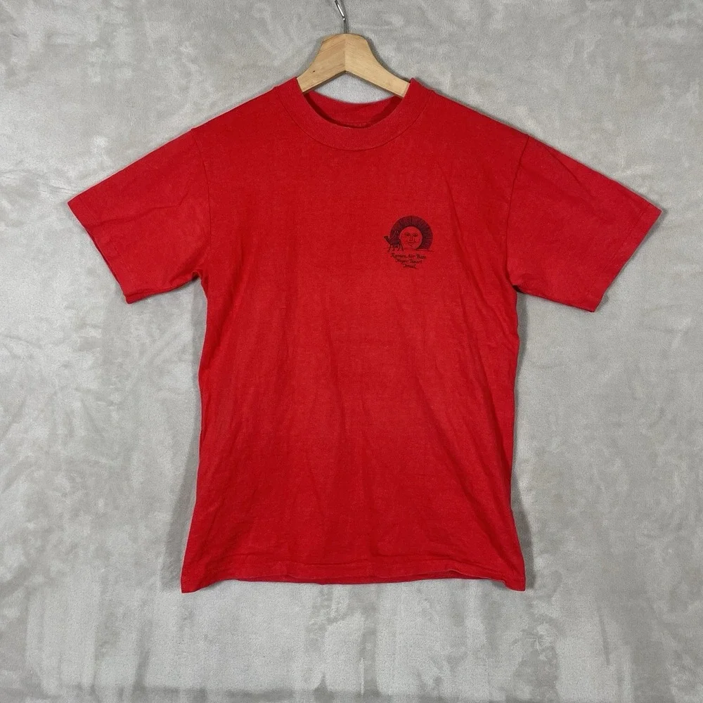 Vtg 70s Israel Tshirt Mens Medium Ramon Air Base Negev Desert Military IDF Hanes